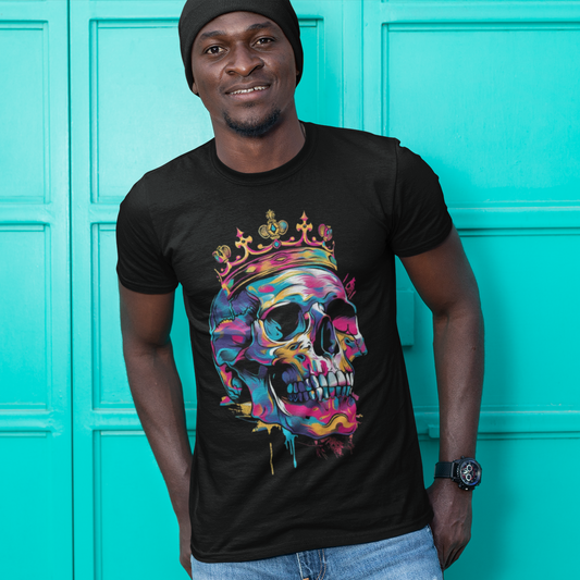 Vibrant Skull Crown Shirt for Bold Style and Unique Expression - VYBE