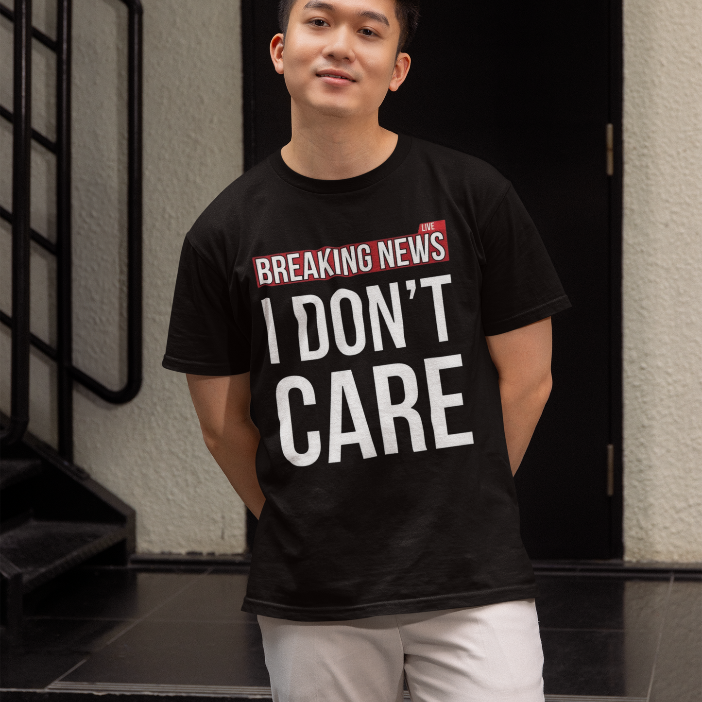 Breaking News I Don't Care Tee - VYBE