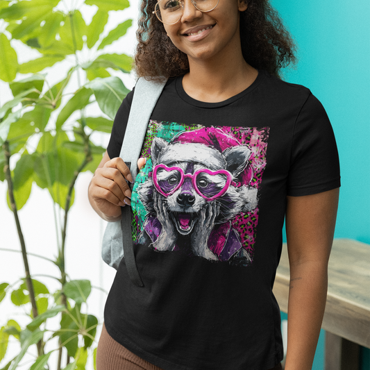 Fun Racoon Christmas T-Shirt - VYBE