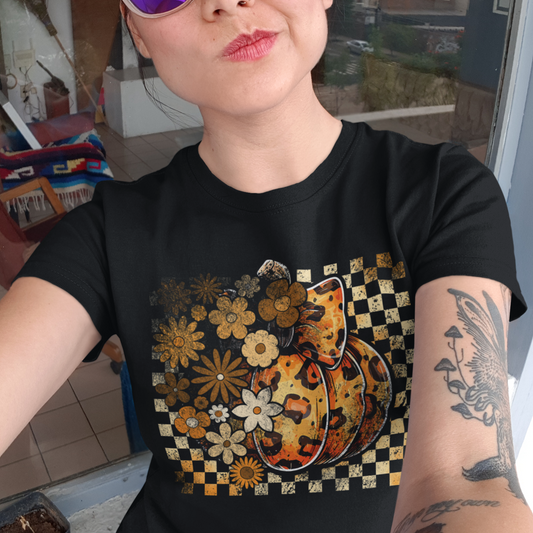 Vintage Floral Pumpkin T-Shirt - VYBE