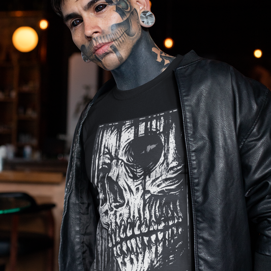 Edgy Skull Graphic Tee - VYBE