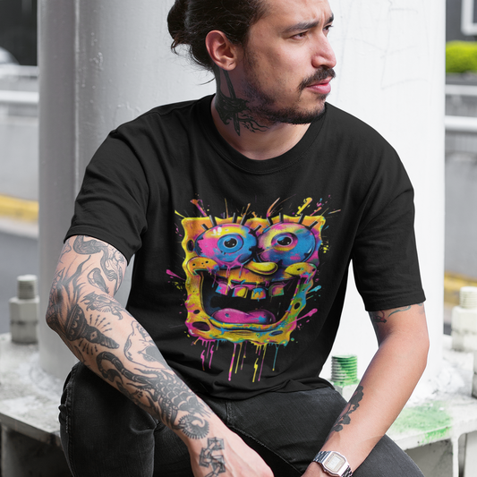 Colorful Sponge Art T-Shirt - VYBE