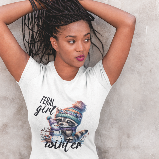 Winter- Feral Girl Winter T-Shirt - VYBE
