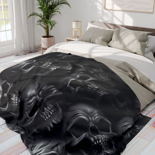 Gothic Skull Fleece Blanket