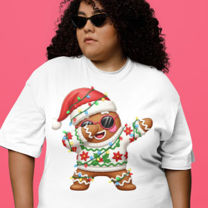 Gingerbread Dab Christmas T-Shirt - VYBE