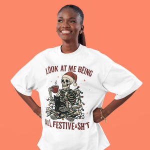 Funny Christmas Skeleton T-Shirt - VYBE