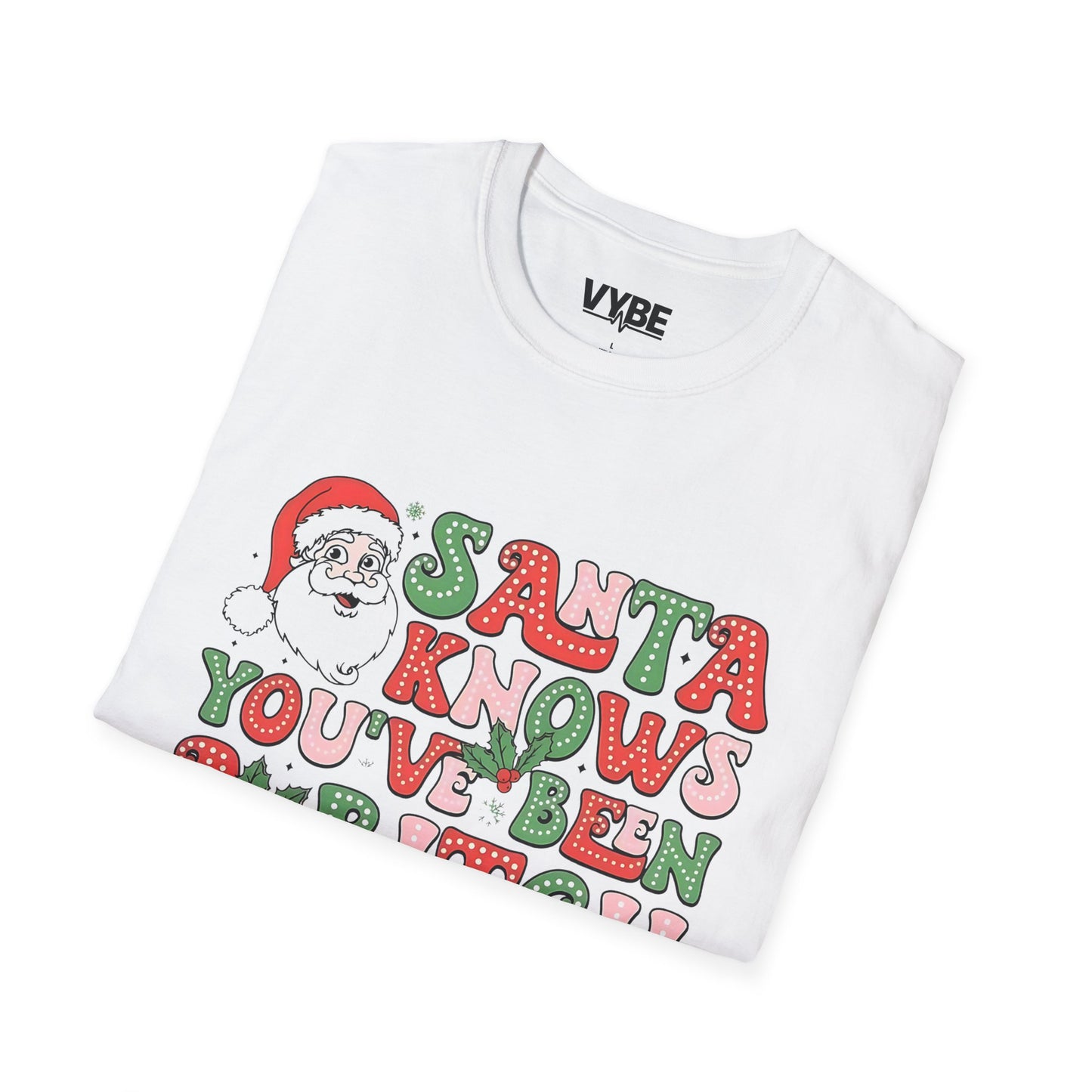 Christmas T-Shirt, Santa Funny Quote Tee, Holiday Vulgar Humor Shirt, Unisex Gift for Her, Gift for Him - VYBE Shop