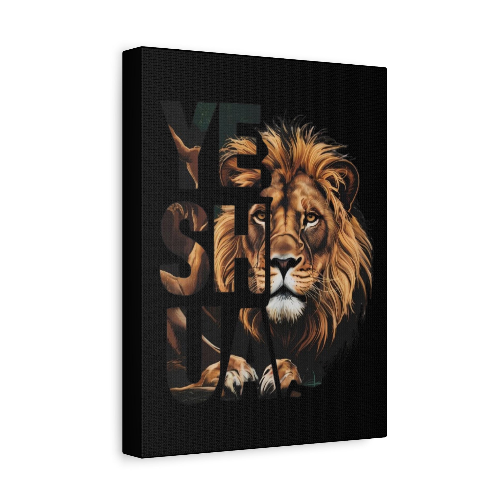 Religion- Majestic Lion Wall Art, Inspirational Home Decor, Animal Canvas Print, Gift for Nature Lovers, Motivational Artwork - VYBE Shop