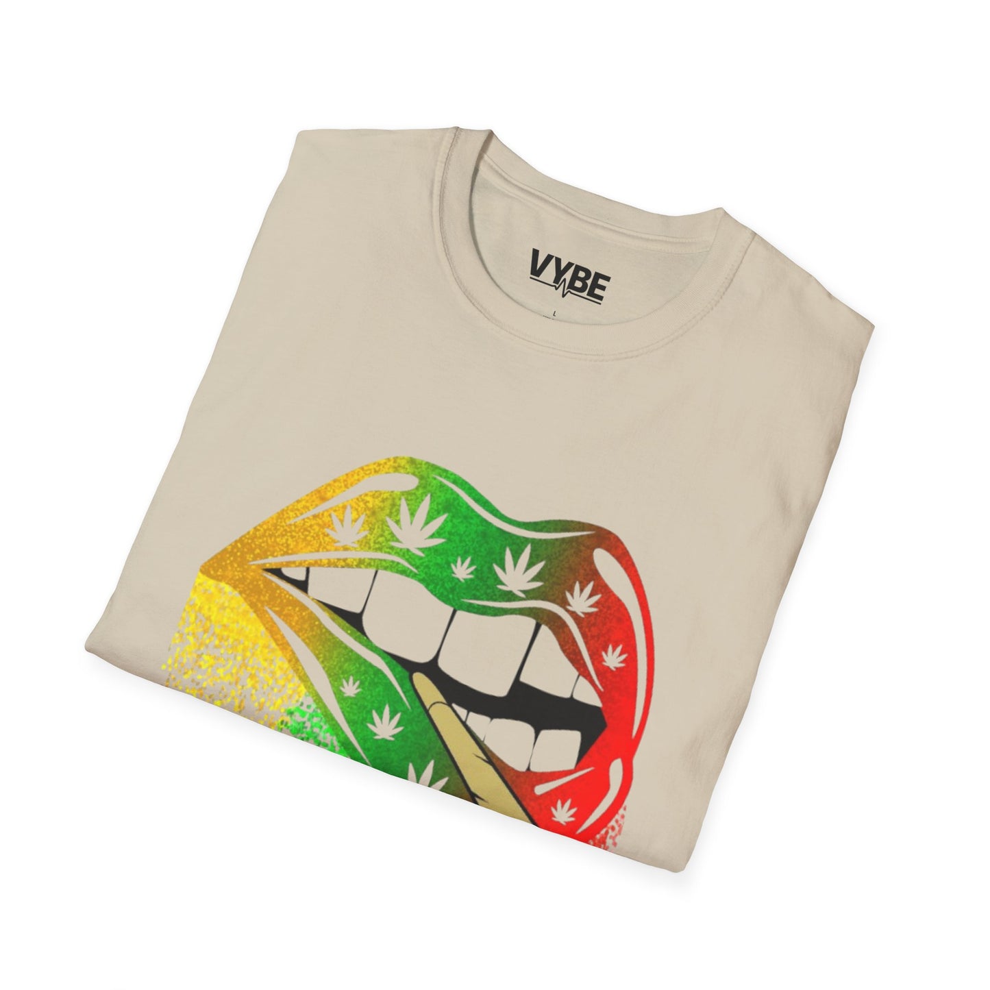 420- Rasta Lips Vibes Unisex T-Shirt - VYBE Shop