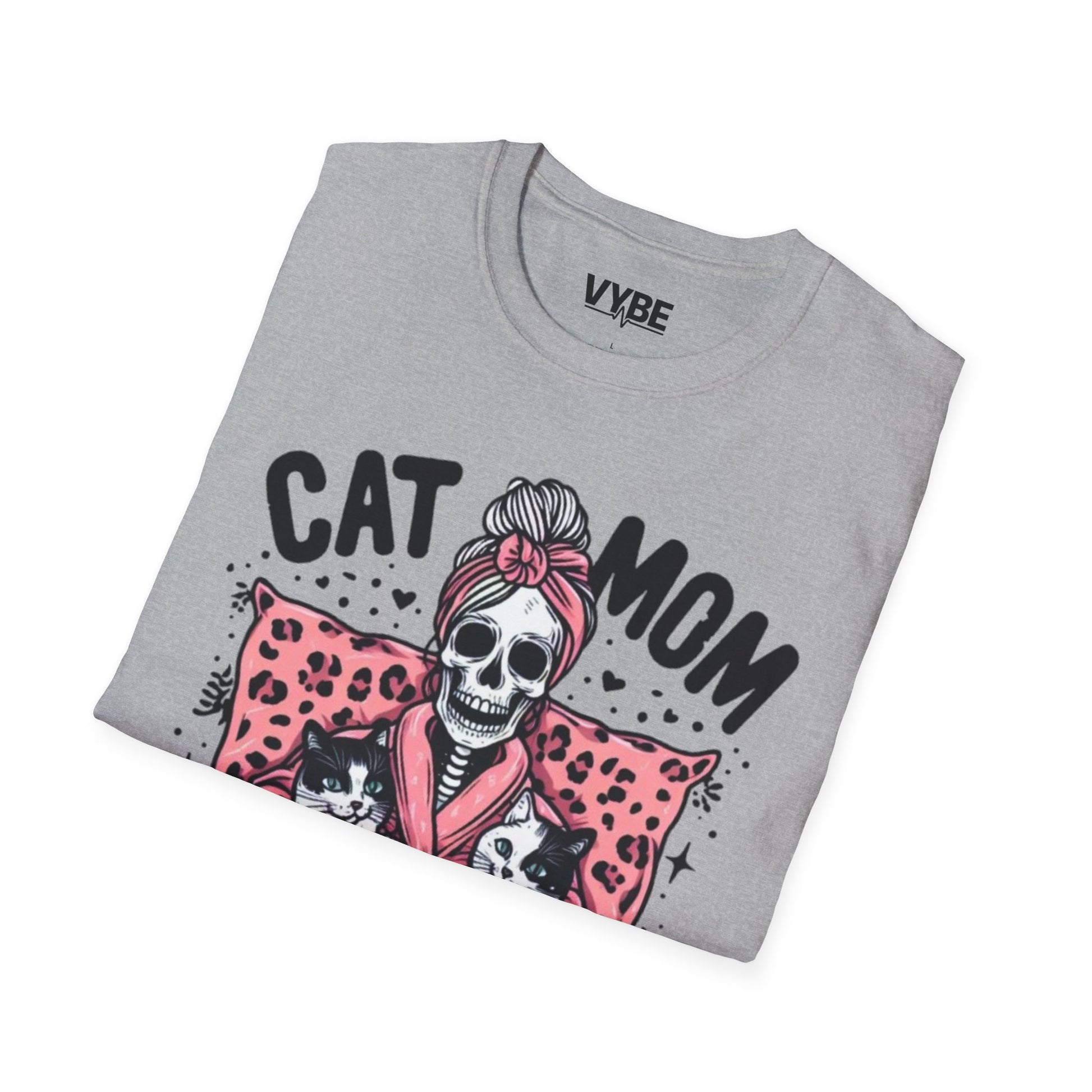 Pets- Cat Mom Skeleton T-Shirt - VYBE Shop