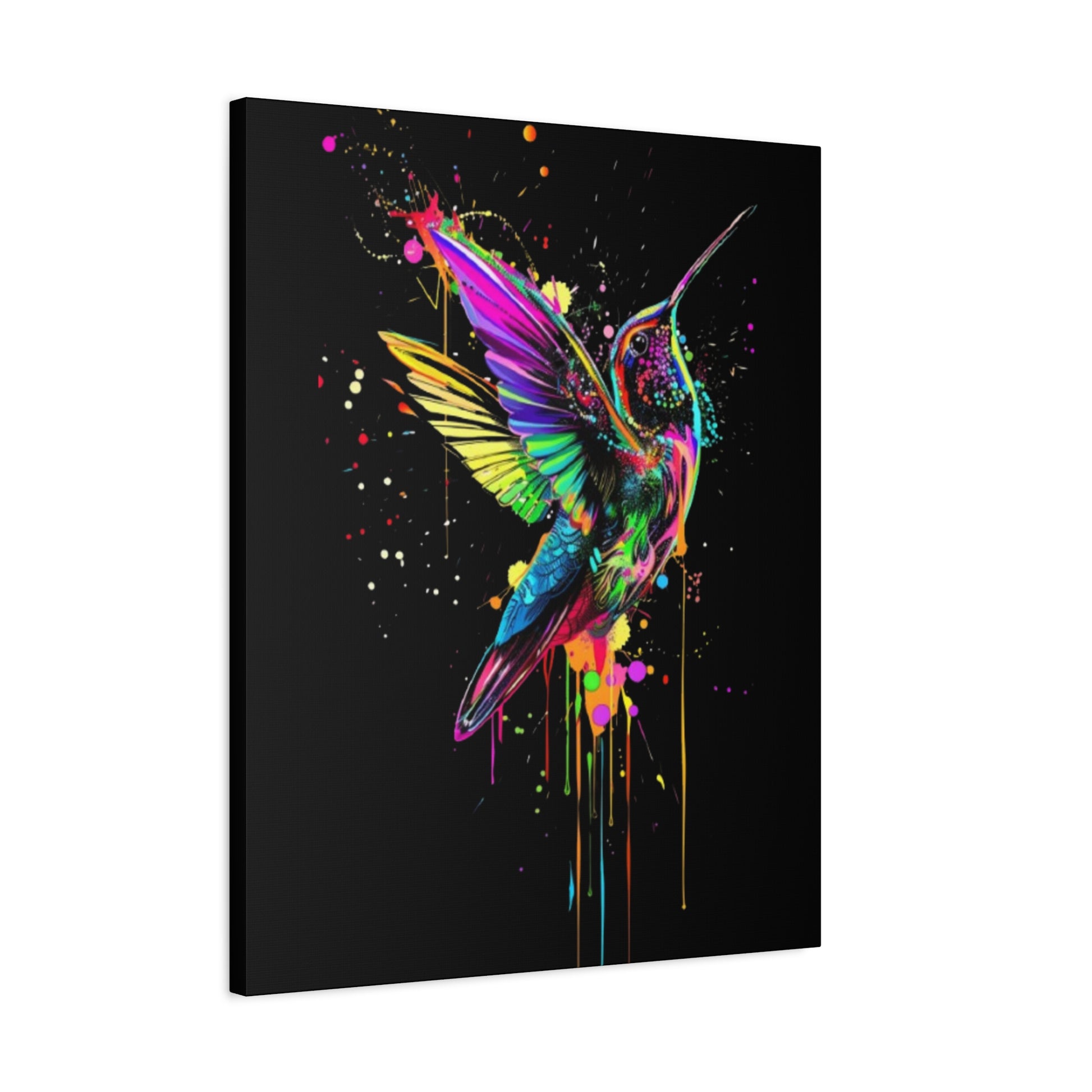 Neon Hummingbird Matte Canvas, Stretched, 1.25" - VYBE Shop