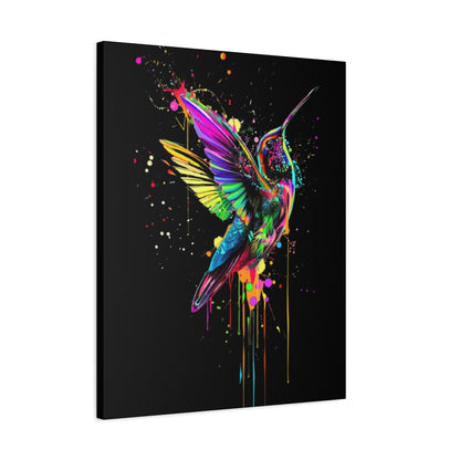 Neon Hummingbird Matte Canvas, Stretched, 1.25" - VYBE Shop