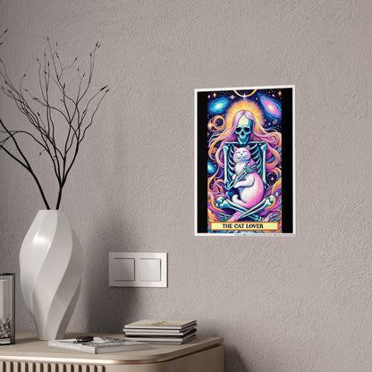 Vibrant Cat Lover Wall Art - Unique Tarot-Inspired Poster for Cat Enthusiasts - VYBE Shop