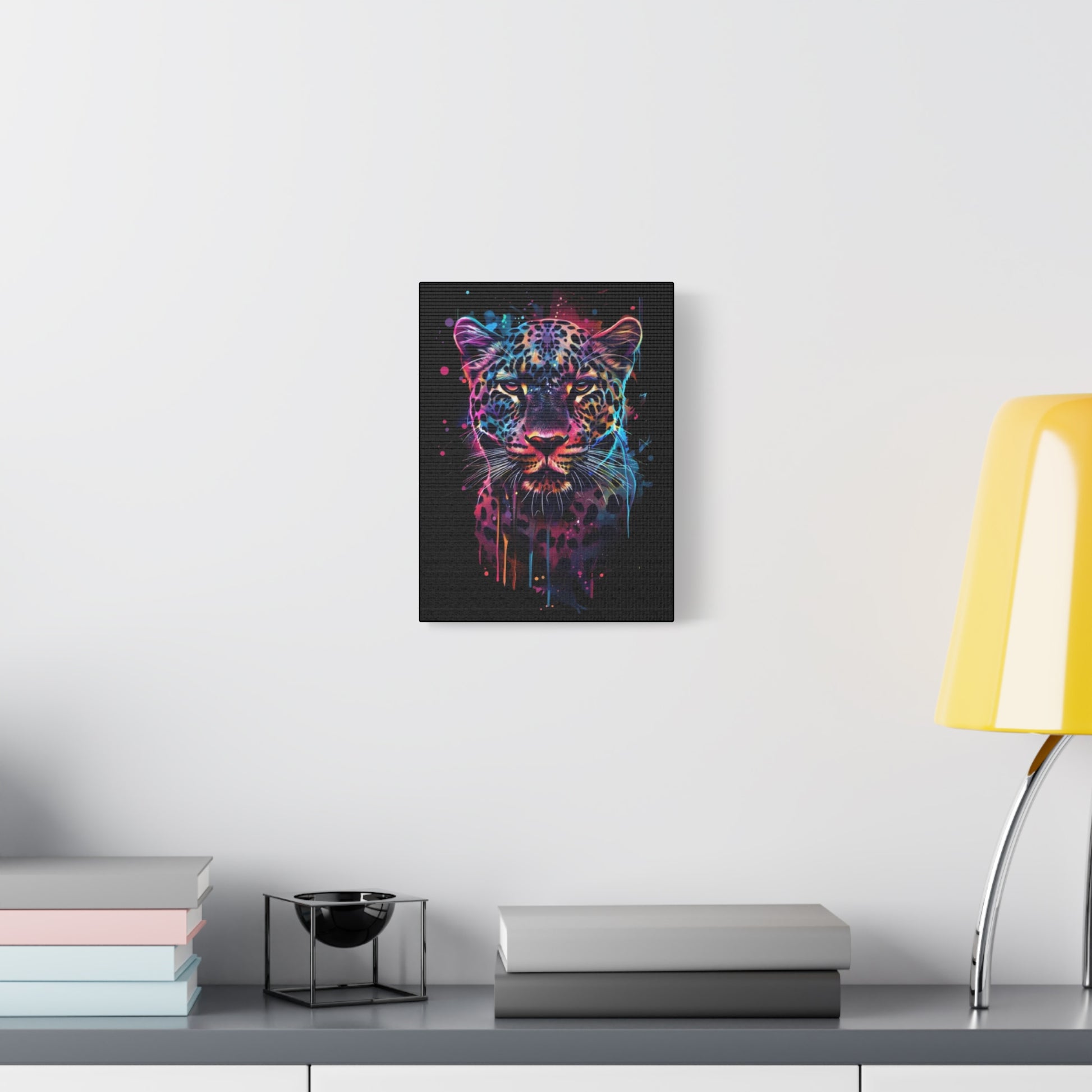 Colorful Leopard Canvas Wall Art, Home Decor, Animal Lovers Gift, Vibrant Artwork, Living Room Decoration, Unique Art Piece - VYBE Shop