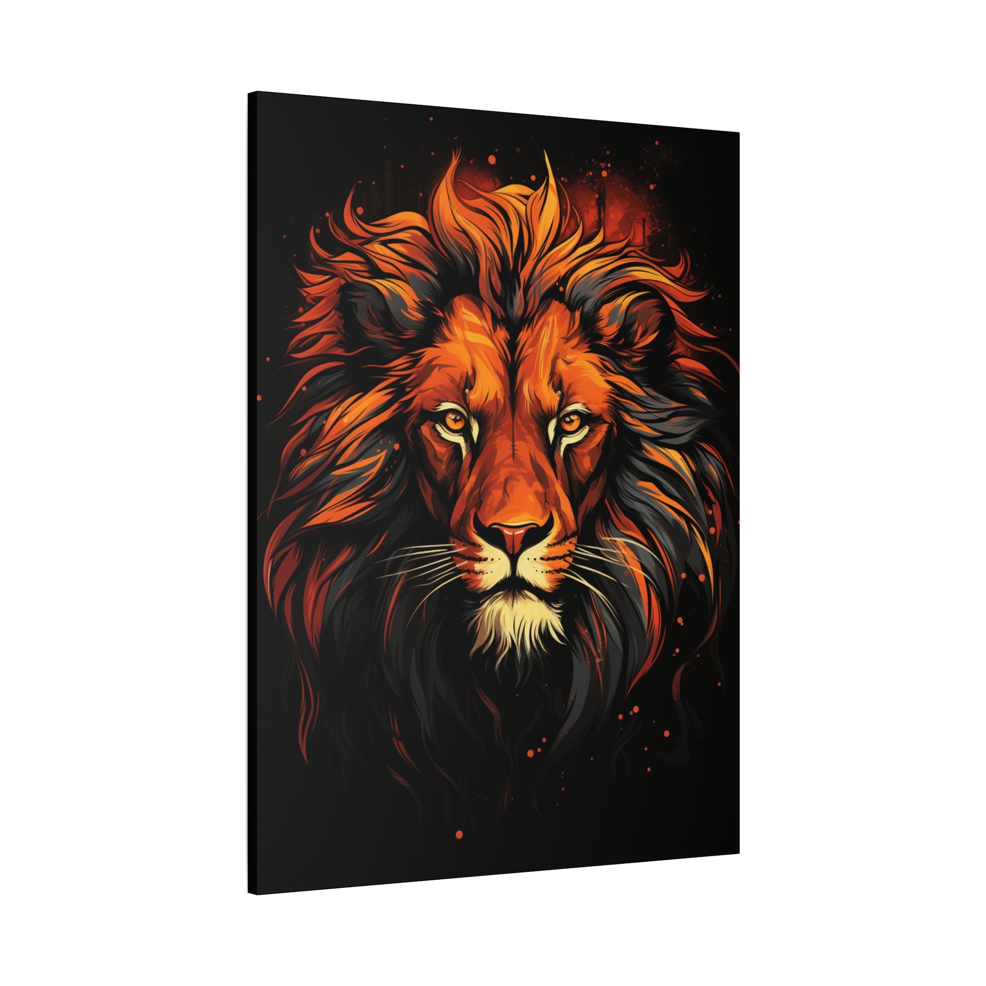 Vibrant Lion Art Canvas, Bold Wall Decor, Animal Lovers Gift, Safari Home Decor, Unique Art Piece for Any Room - VYBE Shop