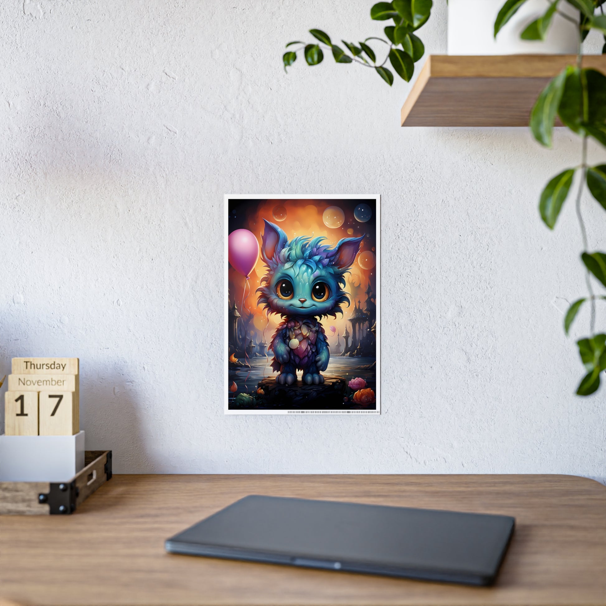 Whimsical Creature Poster, Fantasy Wall Décor, Kids Room Decor - VYBE Shop