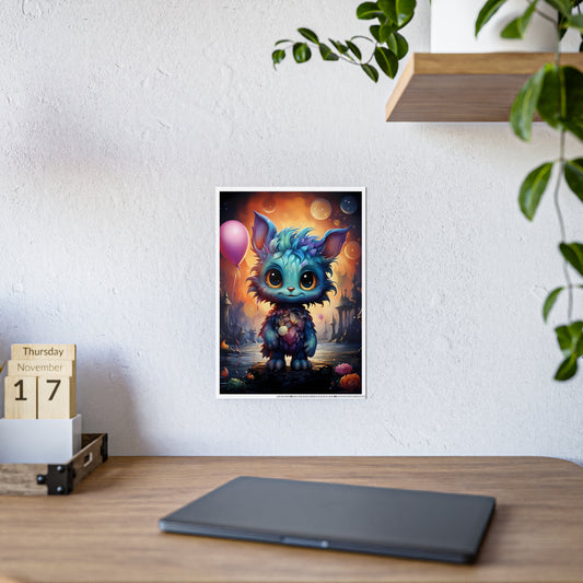 Whimsical Creature Poster, Fantasy Wall Décor, Kids Room Decor - VYBE Shop