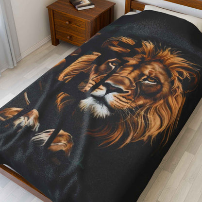 Lion-Themed Plush Blanket