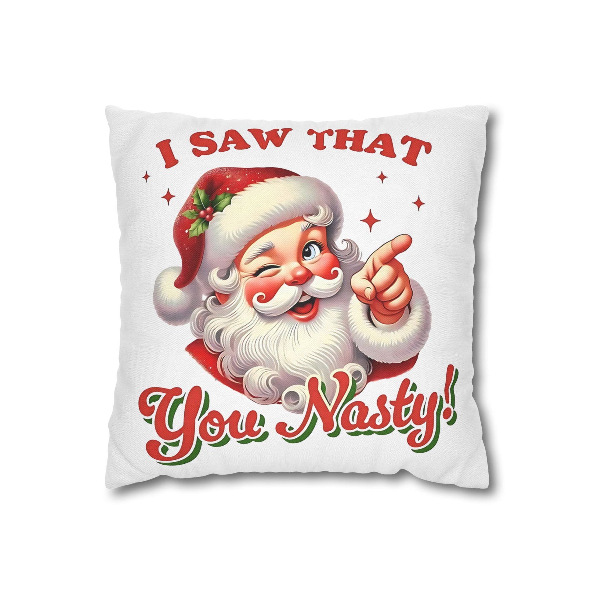 Santa's Naughty List Pillowcase - Funny Holiday Decor and Christmas Gift for Couch Decor - VYBE Shop