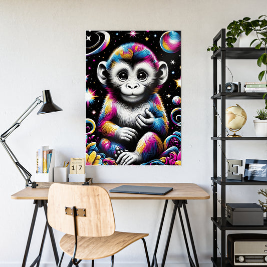 Vibrant Monkey Art Poster, Colorful Wall Decor - VYBE Shop
