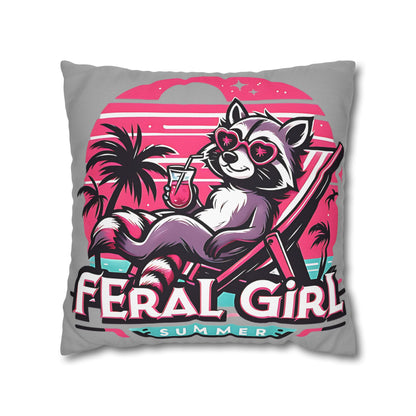 Feral Girl Summer Pillowcase - Tropical Beach Decor for Home Accent and Gifts - VYBE Shop