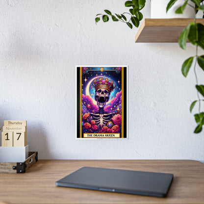 Drama Queen Skeleton Poster - Unique Tarot Wall Decor for Your Space - VYBE Shop