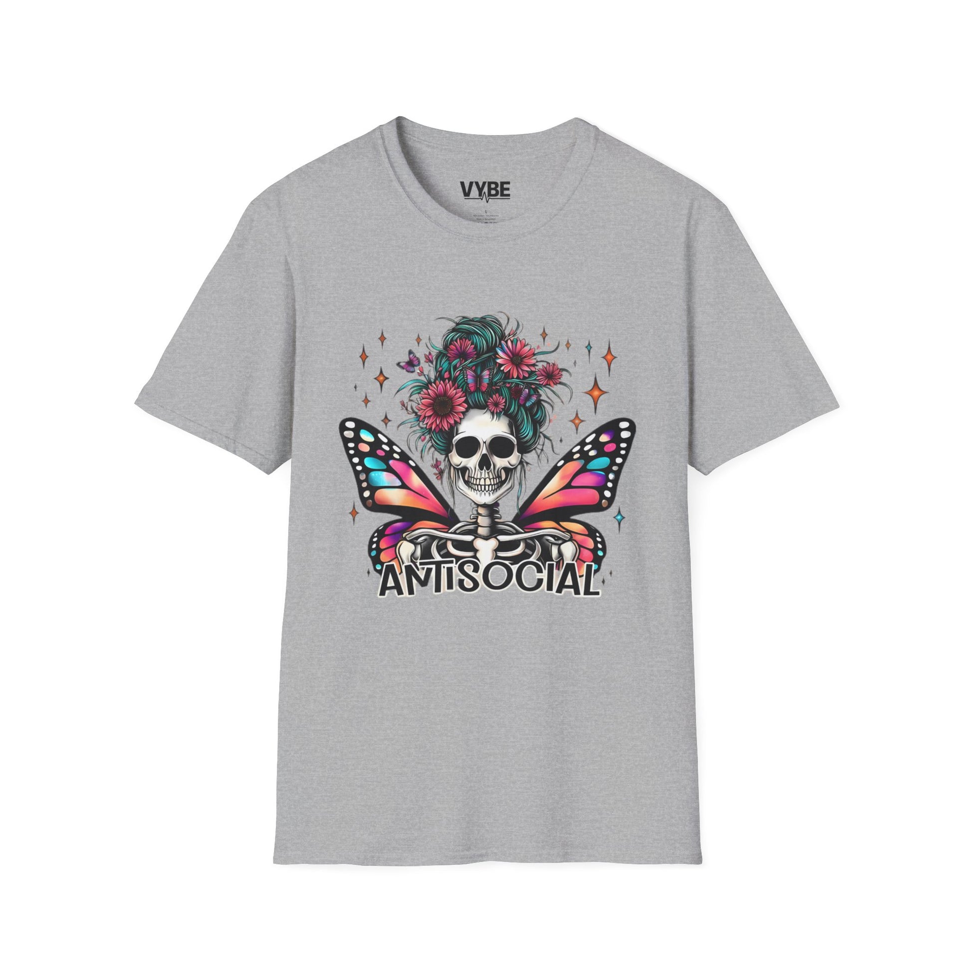 Antisocial Skeleton Tee - VYBE Shop