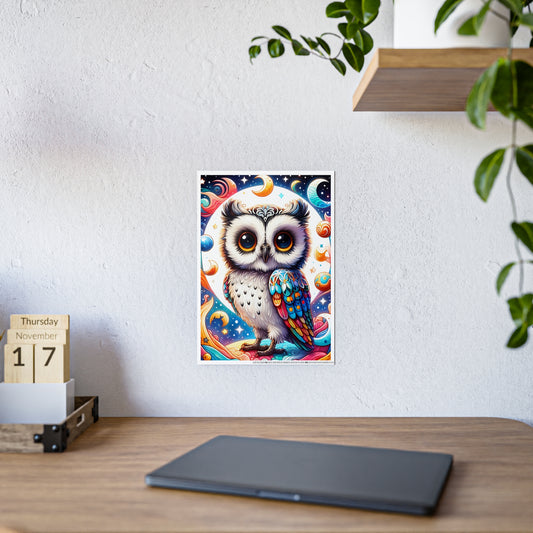 Vibrant Owl Art Poster, Colorful Wall Decor - VYBE Shop