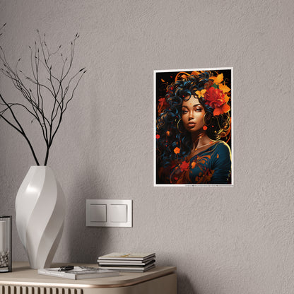AfroArt- Beautiful Afrocentric Woman Poster - VYBE Shop