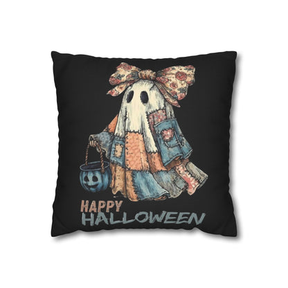 Halloween Ghost Pillowcase, Decorative Cushion Cover, Spooky Home Decor, Fall Gift, Cozy Halloween Accent, Autumn Decoration - VYBE Shop