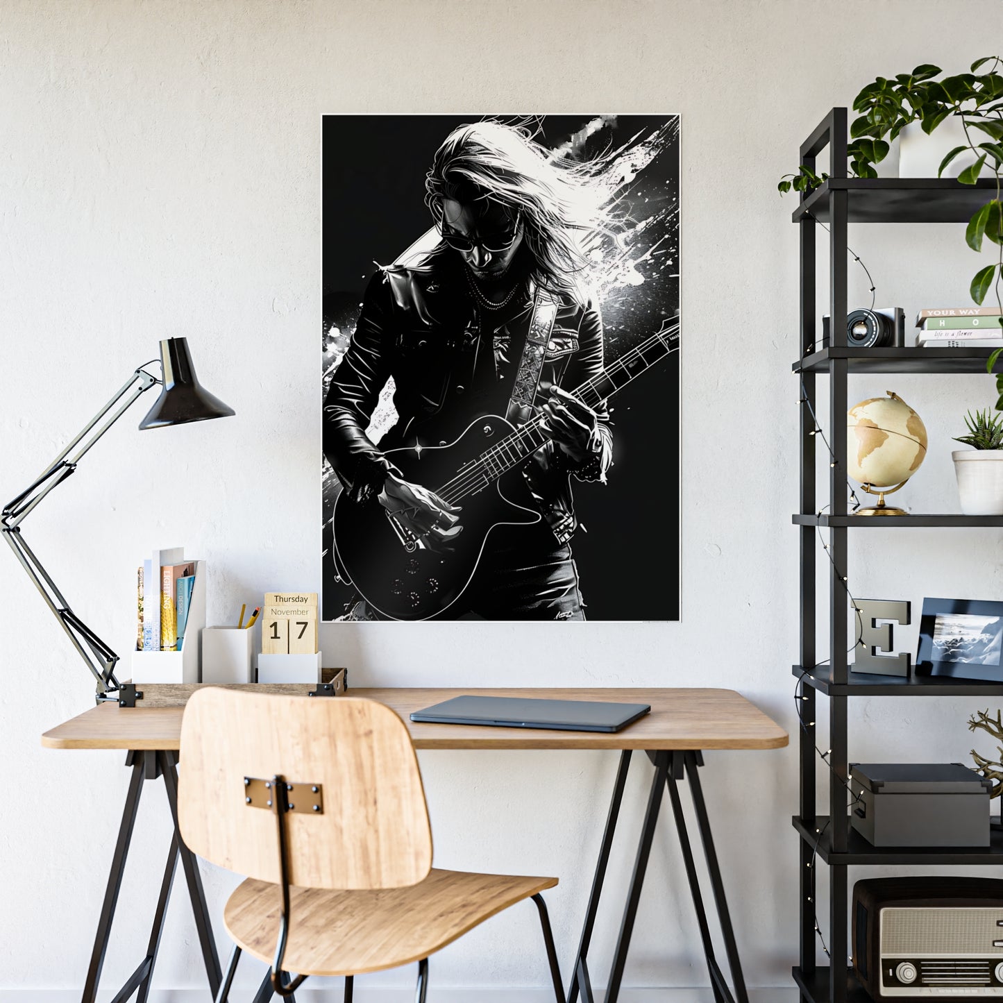 Rock Guitarist Poster - Music Wall Art, Home Decor for Musicians, Bedroom Decor & Rock & Roll Concert Memorabilia - VYBE Shop