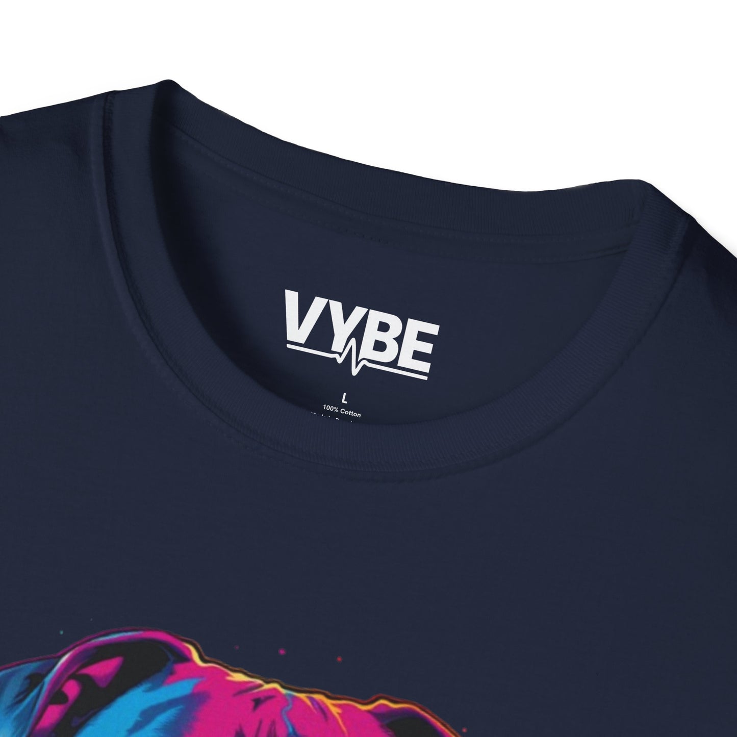 Neon- Chain-Wearing Dog T-Shirt - VYBE Shop