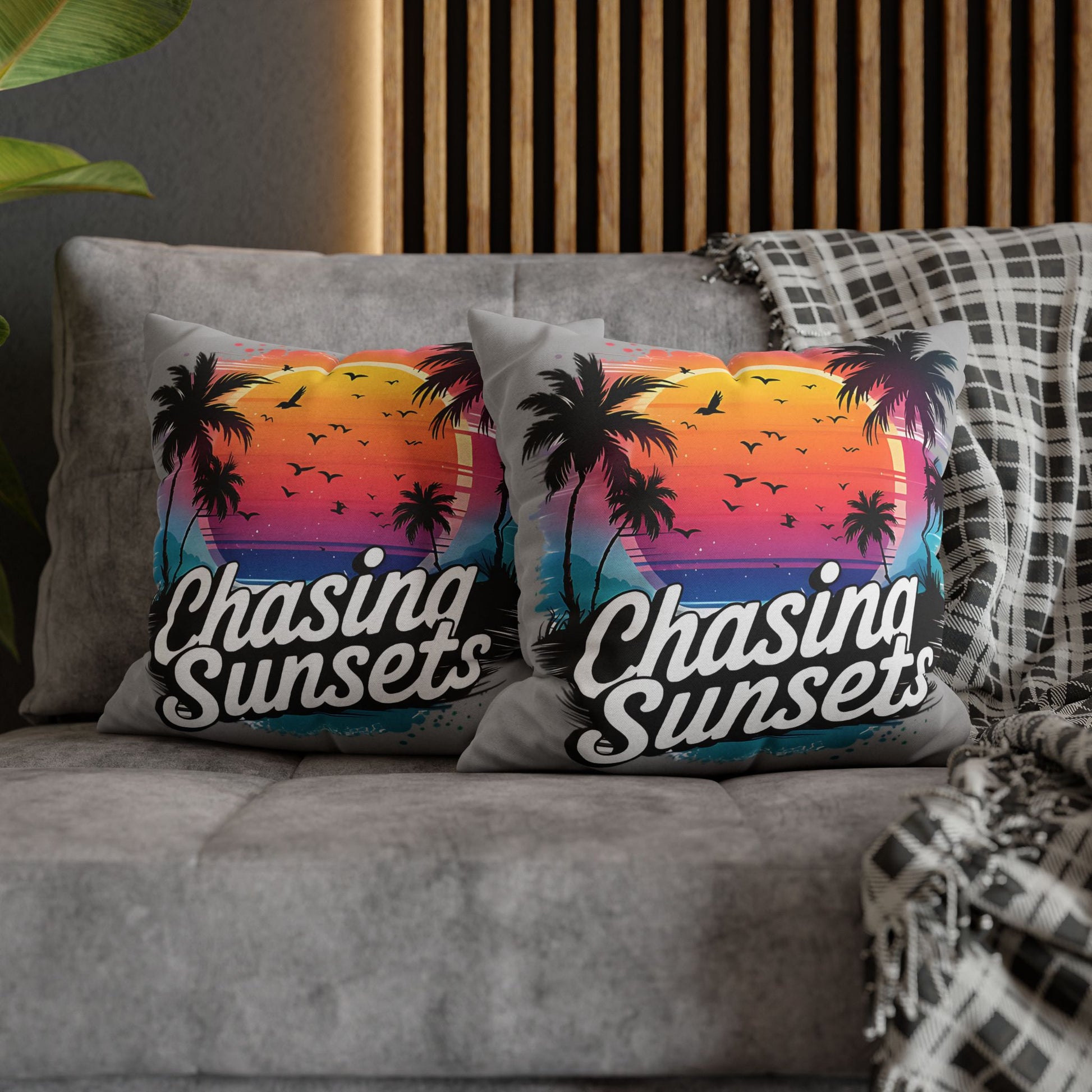 Sunset Vibes Pillowcase - Tropical Decor for Relaxation and Beach House Gifts - VYBE Shop