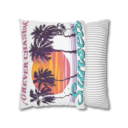 Sunset Chaser Pillowcase for Tropical Decor and Beach Vibes - Perfect Home Accent and Gift for Sunset Lovers - VYBE Shop