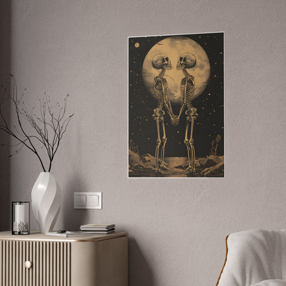 Skeleton Love Art Poster | Unique Gothic Home Decor and Wall Art - VYBE Shop