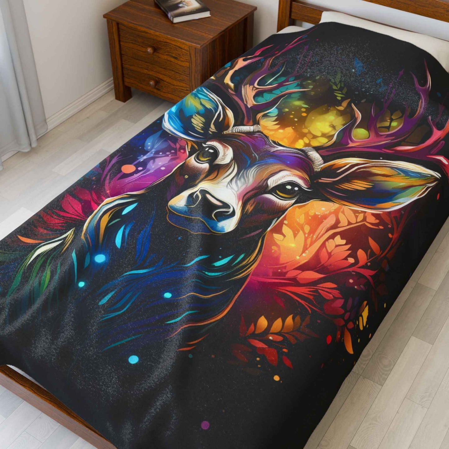 Artistic Forest Stag Blanket