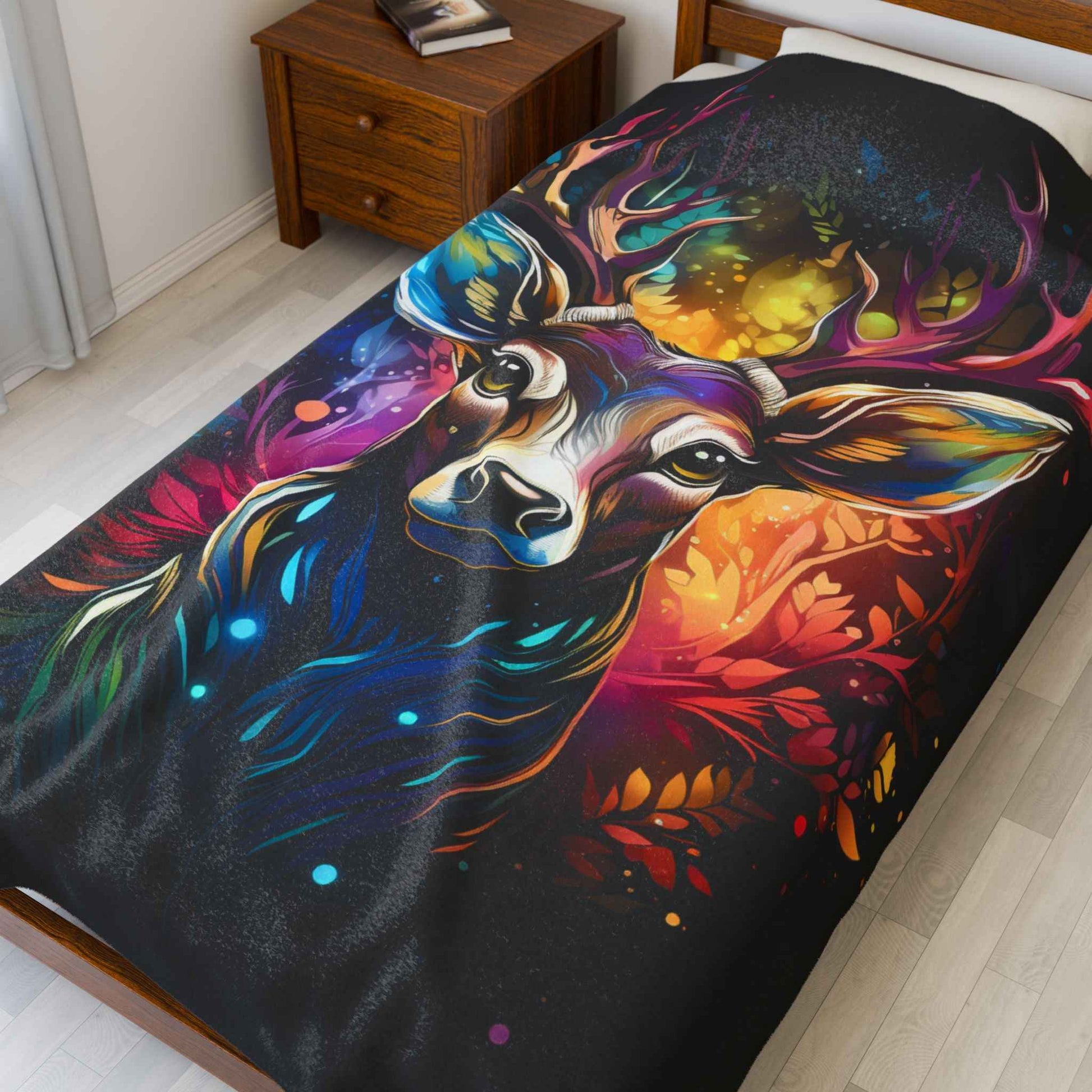 Artistic Forest Stag Blanket