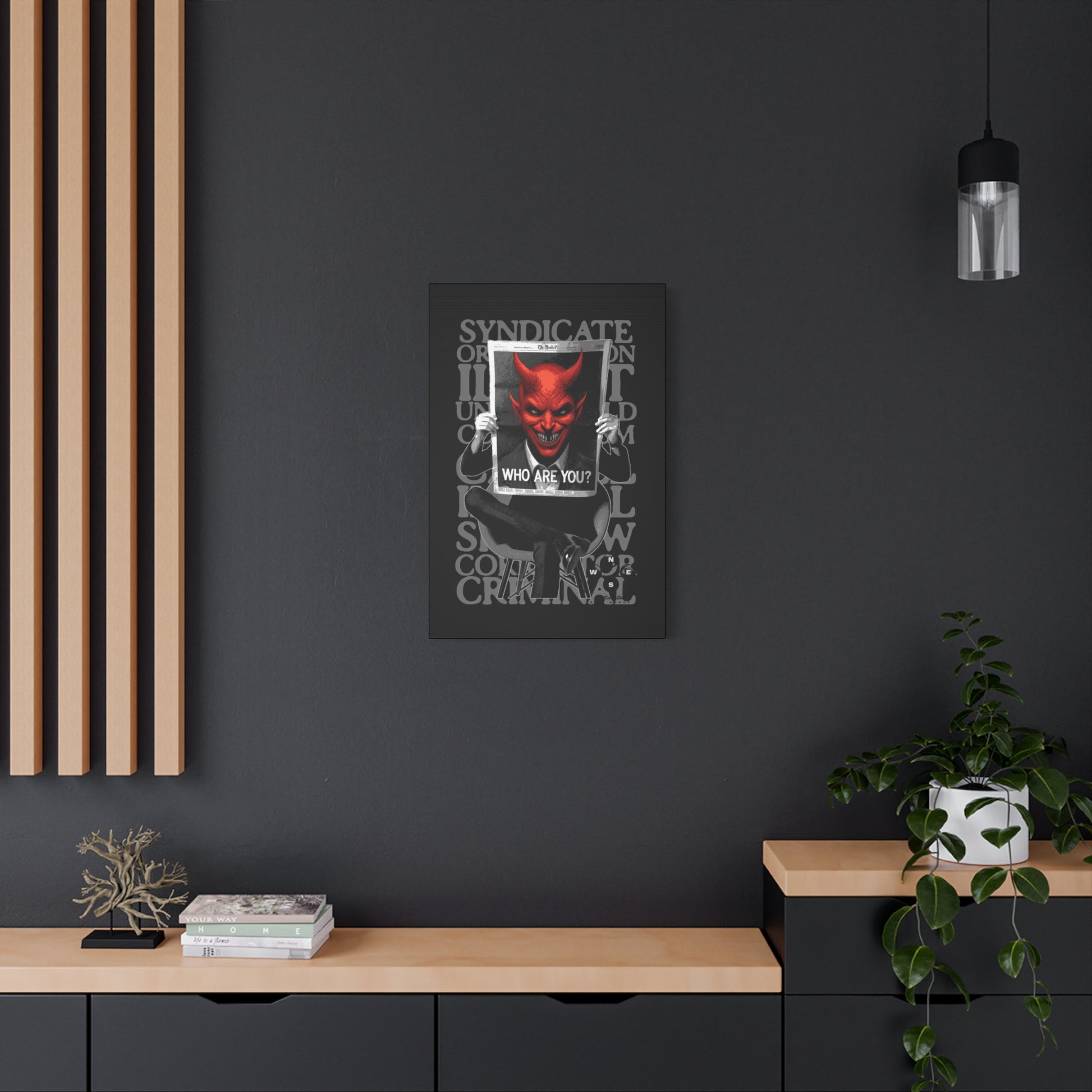 Devilish Canvas Art Print, Wall Decor, Contemporary Art, Gift for Horror Fans, Unique Home Decoration - VYBE Shop