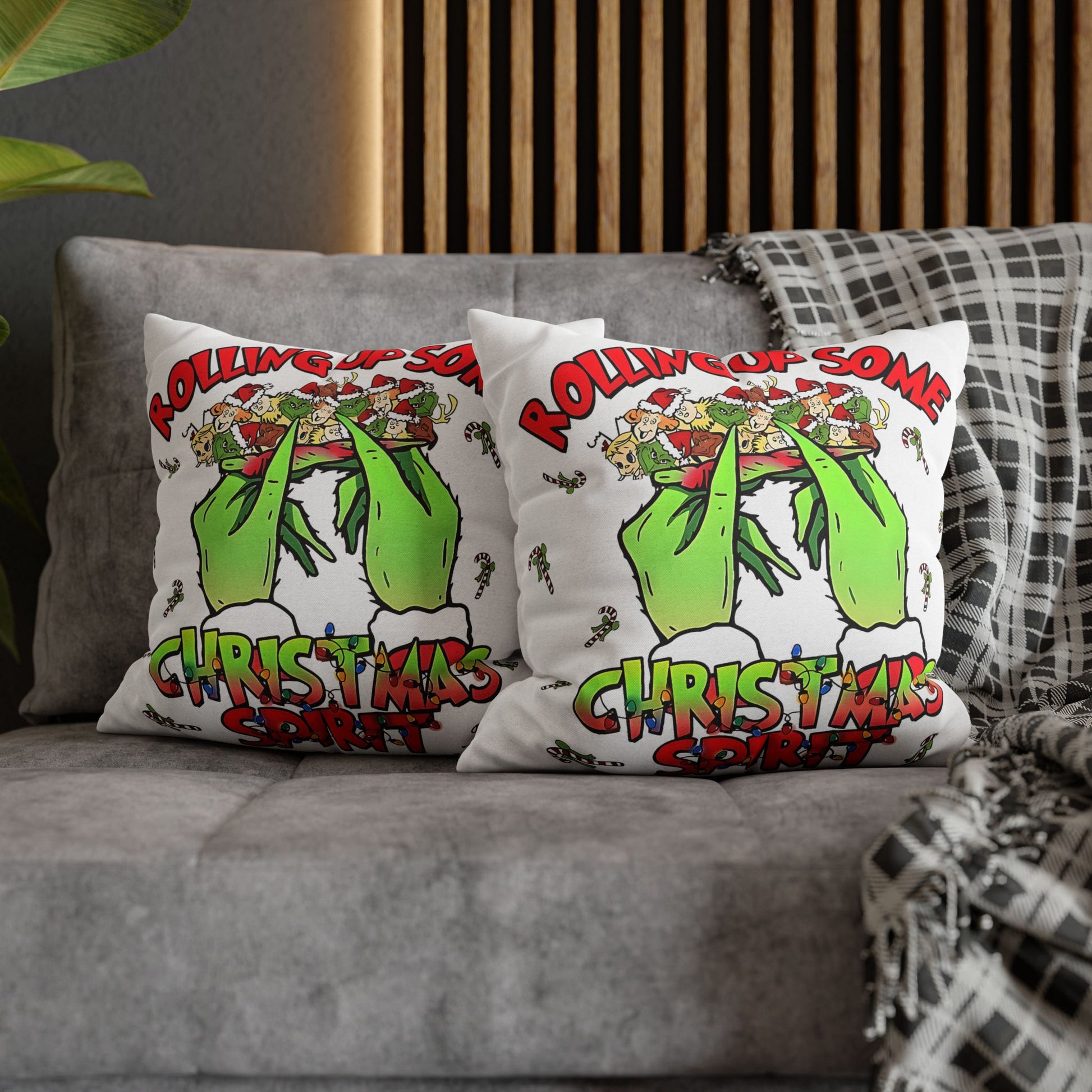 Grinch Christmas Pillowcase - Fun Holiday Decor Throw Pillow Cover for Festive Home Accent and Unique Gift - VYBE Shop