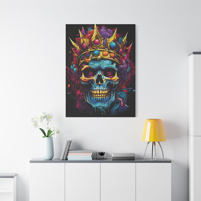 Colorful Skull Canvas Art - Vibrant Home Decor, Gothic Wall Print, Edgy Gift, Halloween Decoration, Art for Music Lovers - VYBE Shop