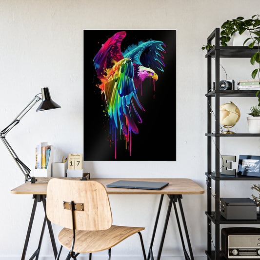 Vibrant Eagle Wall Art - Colorful Gloss Poster for Stunning Home Decor - VYBE Shop
