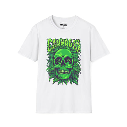420- Cannabis Skull Graphic T-Shirt - VYBE Shop