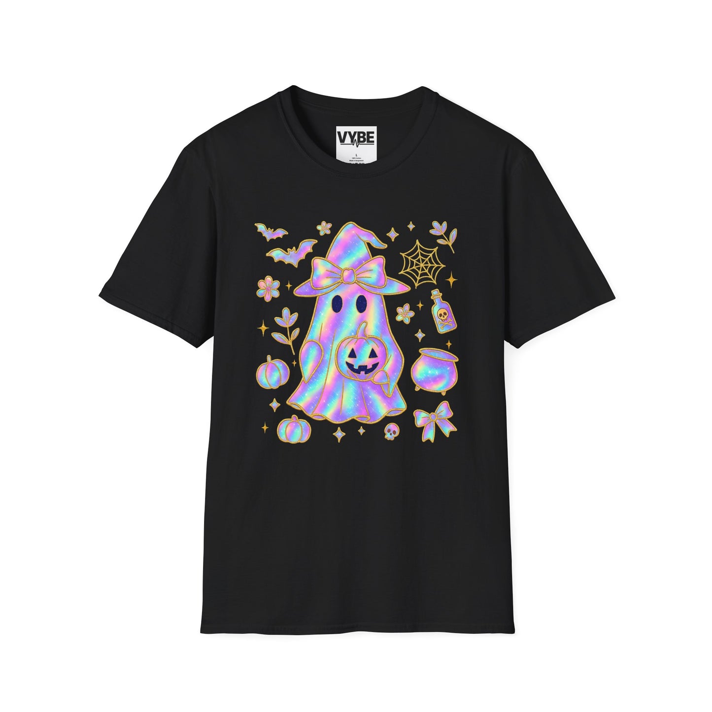 Halloween- Ghost T-Shirt, Unisex Tee for Fall, Cute Graphic Tee, Halloween Party Wear, Gift for Spooky Season - VYBE Shop