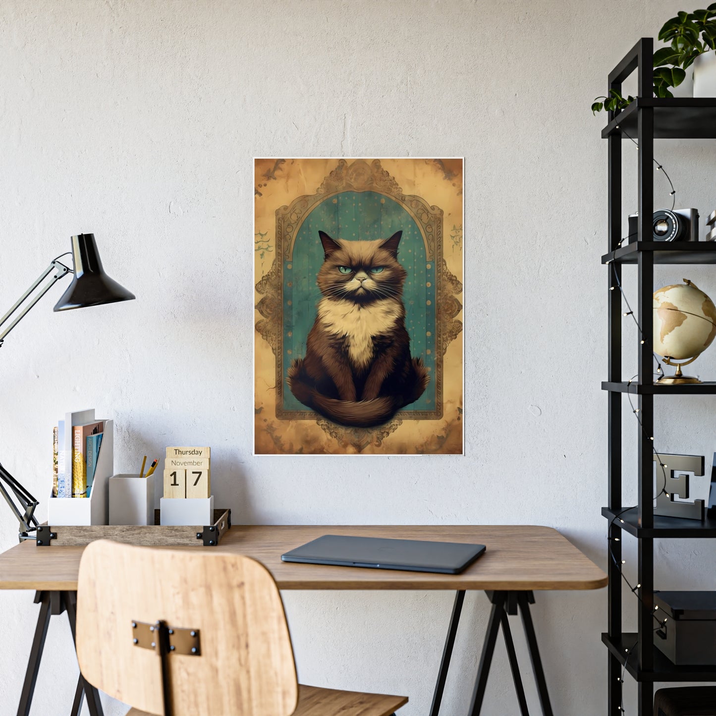 Cute Cat Art Print- Gift for Cat Lovers - VYBE Shop