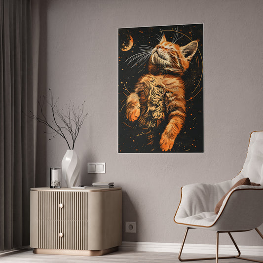 Cat Poster, Cute Cat Art Print, Cat Lover Gift - VYBE Shop