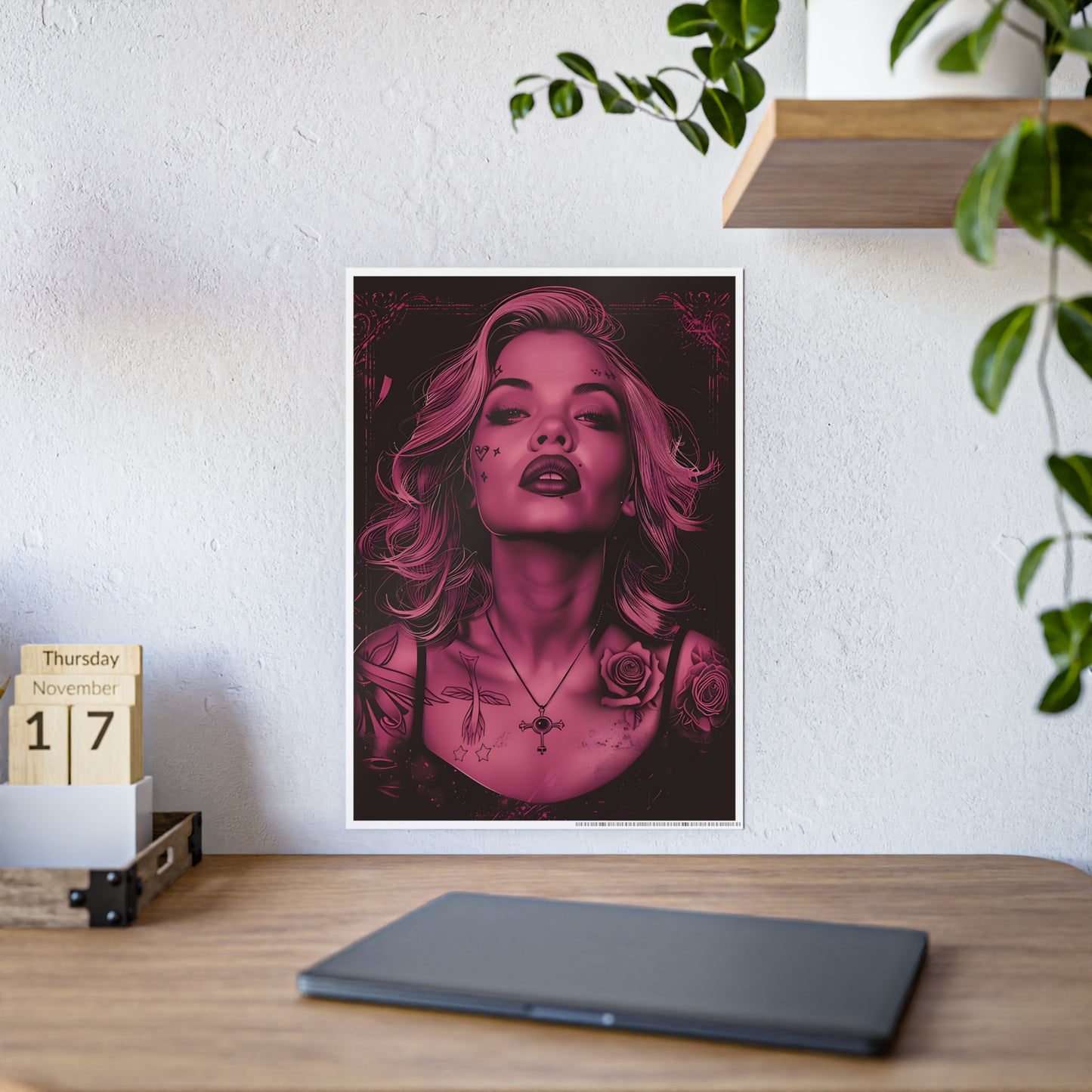 Woman In Red Poster - Captivating Art Print for Modern Decor - VYBE Shop