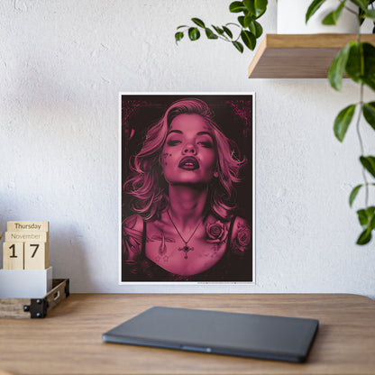 Woman In Red Poster - Captivating Art Print for Modern Decor - VYBE Shop