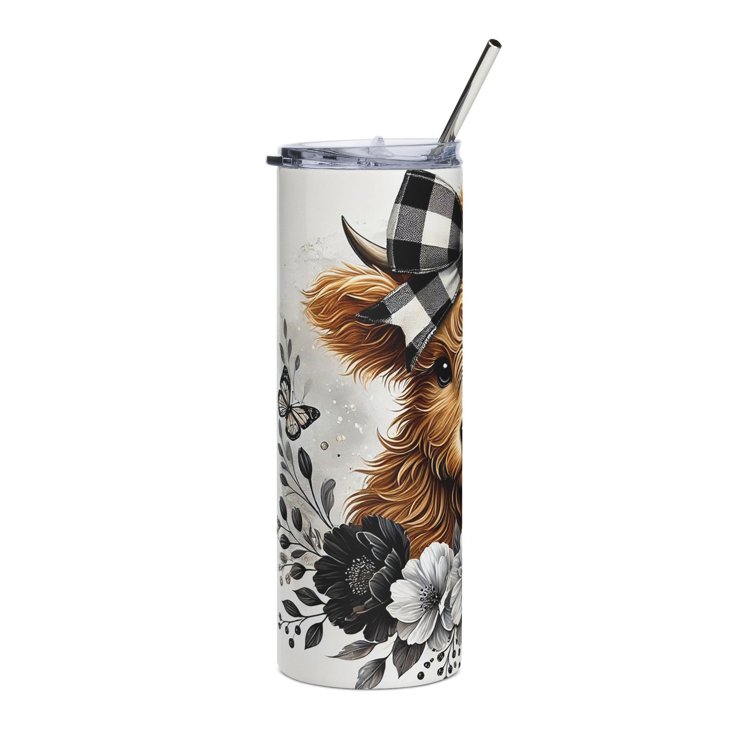 Cute cow Tumbler, 20oz Stainless Steel - VYBE