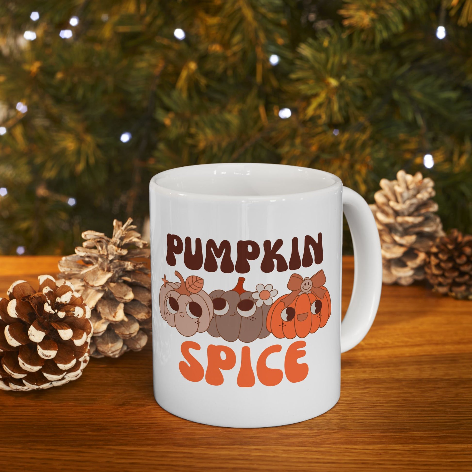 Pumpkin Spice Mug, Cute Fall Coffee Cup, Autumn Beverage Mug, Halloween, Thanksgiving Gift, Cozy Seasonal Decor - VYBE Shop