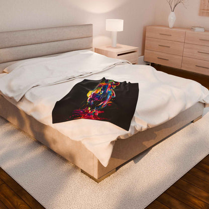 Vibrant Horse Plush Blanket for Cozy Comfort and Style